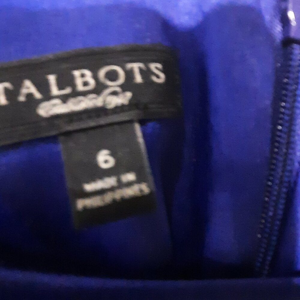 Dress Talbots 6 - Evening NYE Royal Blue Purple - Picture 3 of 4